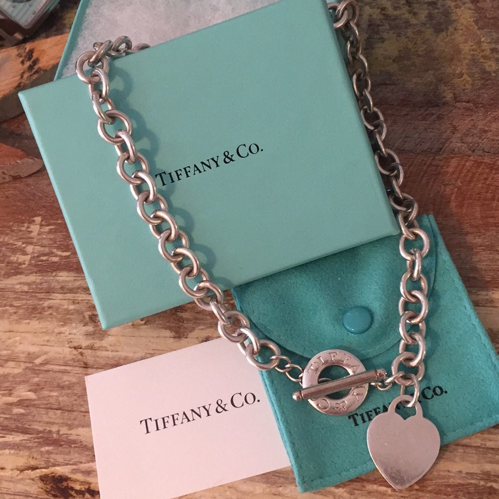 Authentic Tiffany & Co Toggle Heart Necklace.
